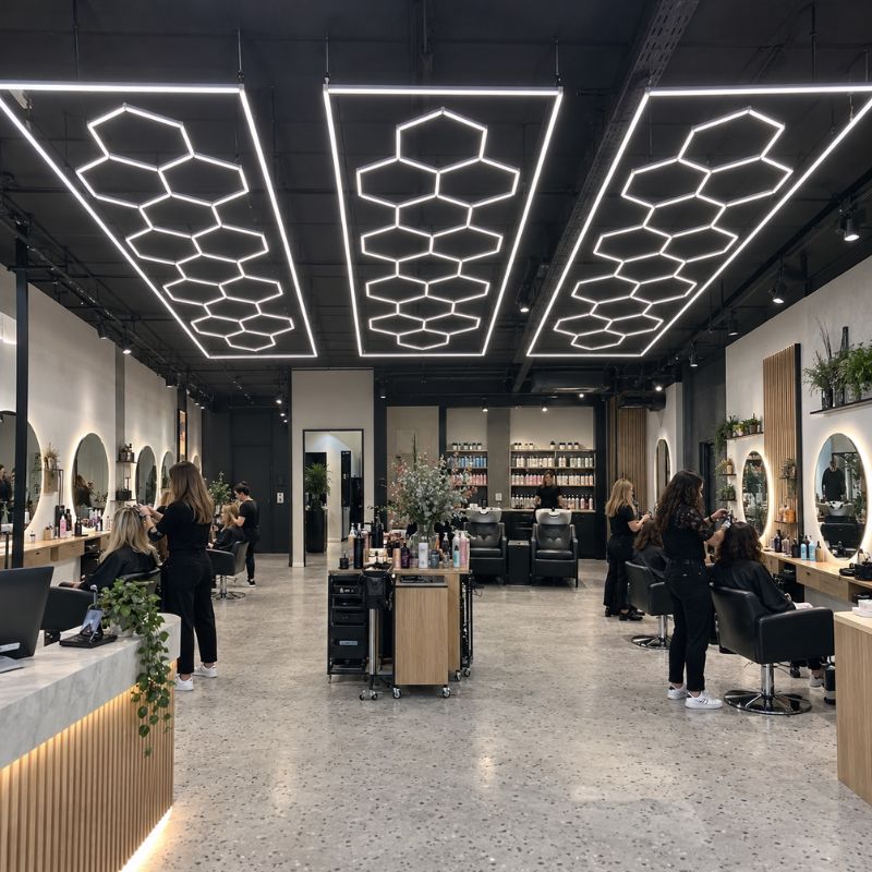 Éclairage de salon de coiffure : supprimer les ombres portées sur le fauteuil