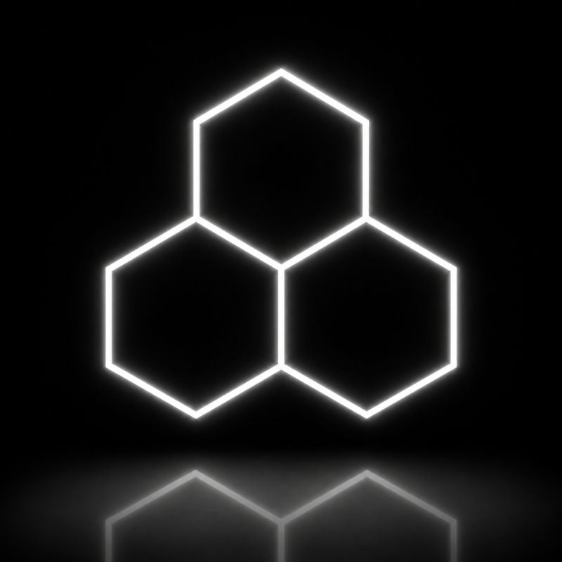 Éclairage plafond LED 3 Hexagones GSX™ - 130W - 6500K - 3 configurations possibles