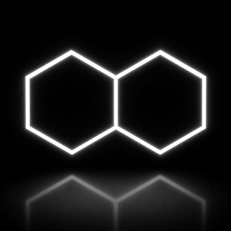 Éclairage plafond LED 2 Hexagones GSX™ - 1,70 × 0,90 m - 72W - 6500K