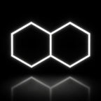 Hexeli™ LED Ceiling Lighting 2 Hexagons - 1.70 × 0.90 m - 72W - 6500K