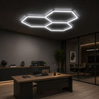 Hexeli™ 3-Hexagon LED Ceiling Light - 130W - 6500K - 3 Possible Configurations