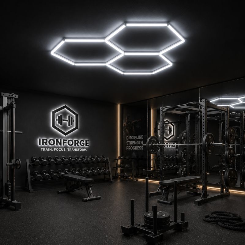 Éclairage plafond LED 3 Hexagones GSX™ - 130W - 6500K - 3 configurations possibles
