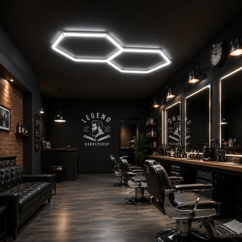 Éclairage plafond LED 2 Hexagones GSX™ - 1,70 × 0,90 m - 72W - 6500K