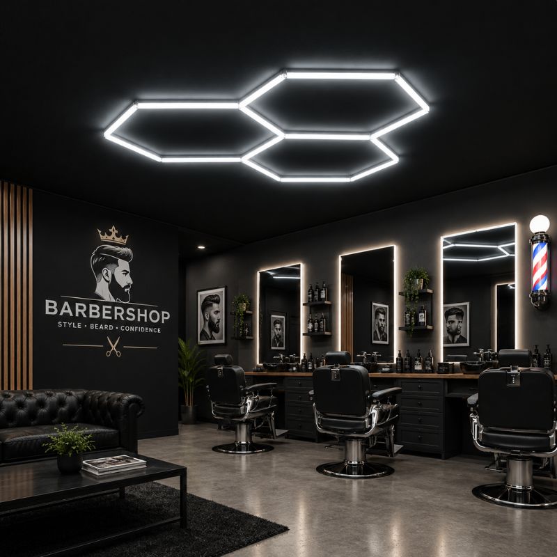 Éclairage plafond LED 3 Hexagones GSX™ - 130W - 6500K - 3 configurations possibles