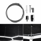 15-Pack of 1m Adjustable Stainless Steel Suspension Cables