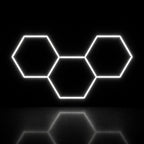 LED Hexagonal 3 modules 2,40 x 1,20 m blanc 6500K - garage atelier