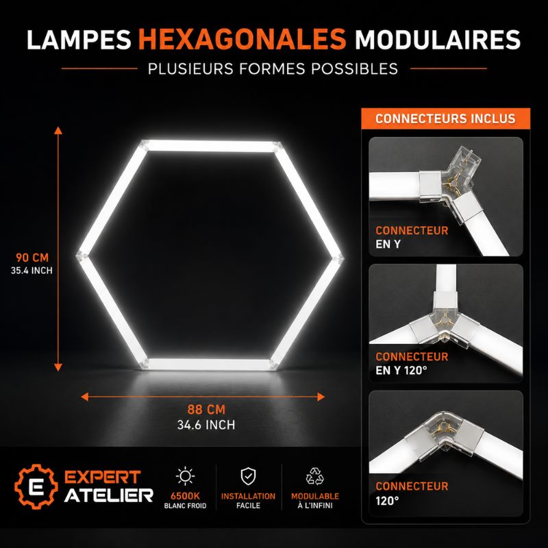 Kit LED 1 Hexagone Ø 1 m GSX™ - 36W