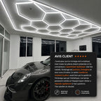 Hexeli™ 14-Hexagon LED Ceiling Light - 2.40m x 4.80m – 550W 6500K White – Frame Optional