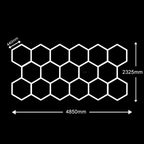 LED Ceiling Light 17 Hexagons Hexeli™ – 4.85 × 2.32 m – 6500K