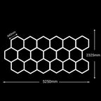 Hexeli™ 18-Hexagon LED Ceiling Lighting – 5.25 × 2.32 m – 6500K