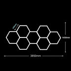 Hexeli™ 7-Hexagon LED Ceiling Light – 3.85 × 1.65 m – 6500K