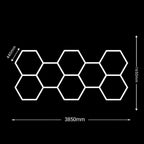Hexeli™ LED Ceiling Light 8 Hexagons – 3.85 × 1.65 m – 6500K