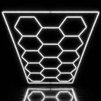 Hexeli™ 14-Hexagon LED Ceiling Light - 2.40m x 4.80m – 550W 6500K White – Frame Optional