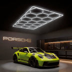 LED Ceiling Lighting 15 Hexagons with Hexeli™ Frame – 4.78 × 2.41 m – 552W – 6500K