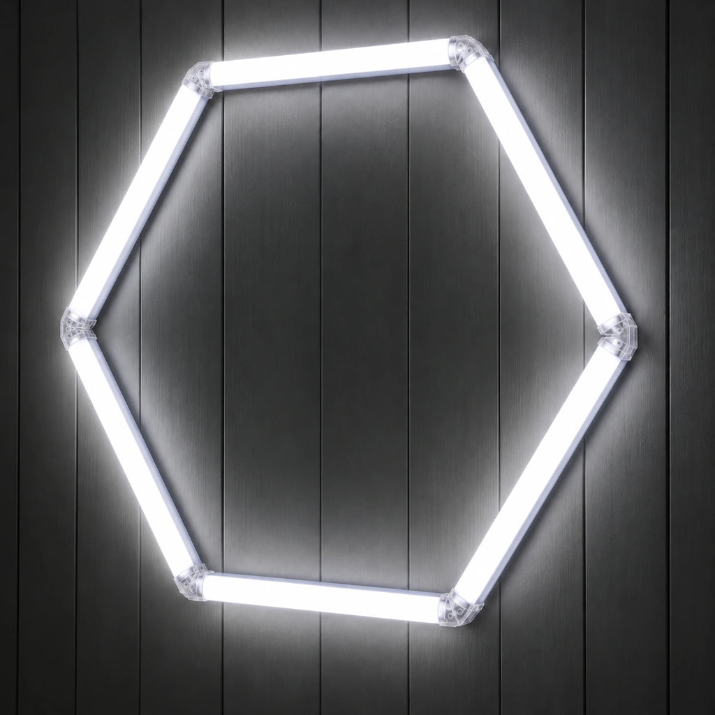 Lampe de plafond led blanc 1 hexagone nid d’abeille - 36W
