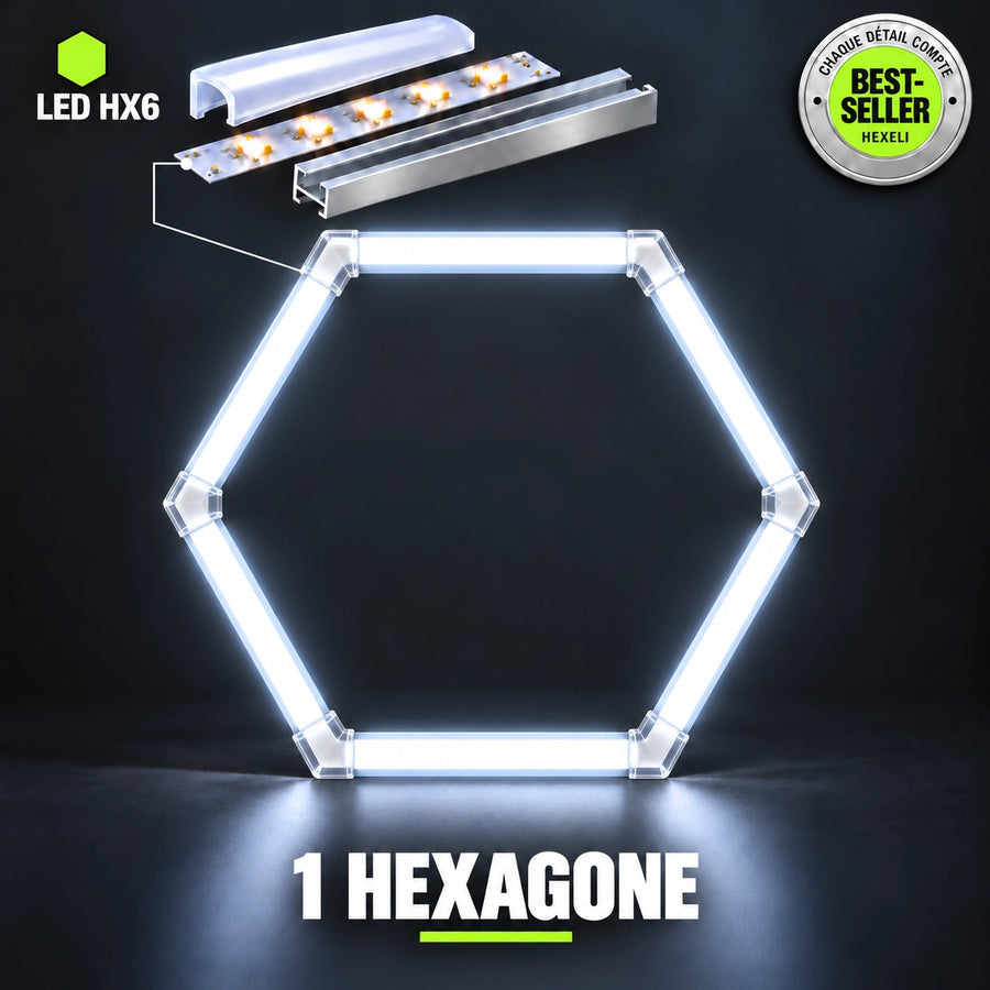 White LED Honeycomb Ceiling Light – 1 Hexagon – Ø 1 m – 36 W