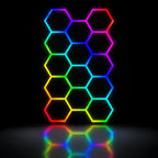 Plafonnier LED Hexagonal RGB Nid d'Abeille 14 Modules 2,33 m x 4,08 m – RGB connecté