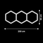 Hexeli™ 3-Hexagon LED Ceiling Light - 130W - 6500K - 3 Possible Configurations