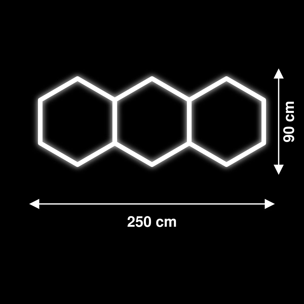 Hexeli™ 3-Hexagon LED Ceiling Light - 130W - 6500K - 3 Possible Configurations