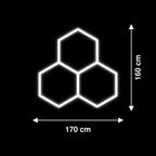 Hexeli™ 3-Hexagon LED Ceiling Light - 130W - 6500K - 3 Possible Configurations