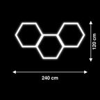 Hexeli™ 3-Hexagon LED Ceiling Light - 130W - 6500K - 3 Possible Configurations