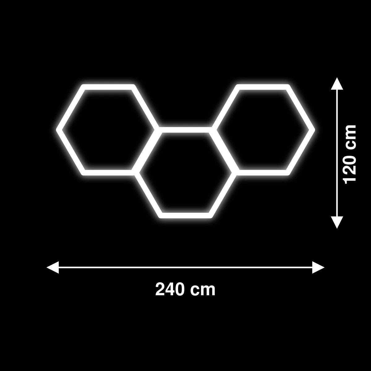 Hexeli™ 3-Hexagon LED Ceiling Light - 130W - 6500K - 3 Possible Configurations