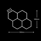 LED Ceiling Lighting 4 Hexagons Hexeli™ – 1.65 × 1.65 m – 6500K