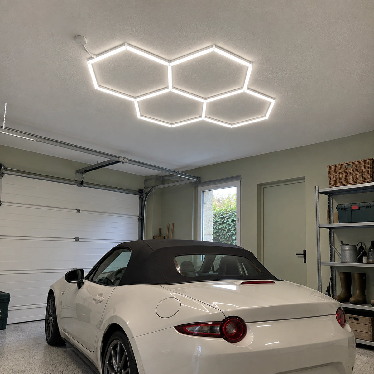 Mise en situation illustrative — Hexeli 4-hexagones-165x165 — garage-01.