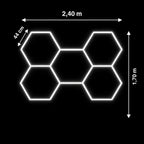 Hexeli™ 5-Hexagon LED Ceiling Light - 2.40 × 1.70 m - 215W - Dimmable or 3 Colors