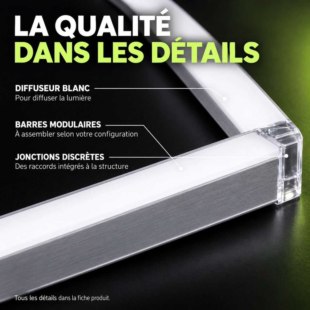 Hexeli — details : présentation illustrative et explications du kit LED.