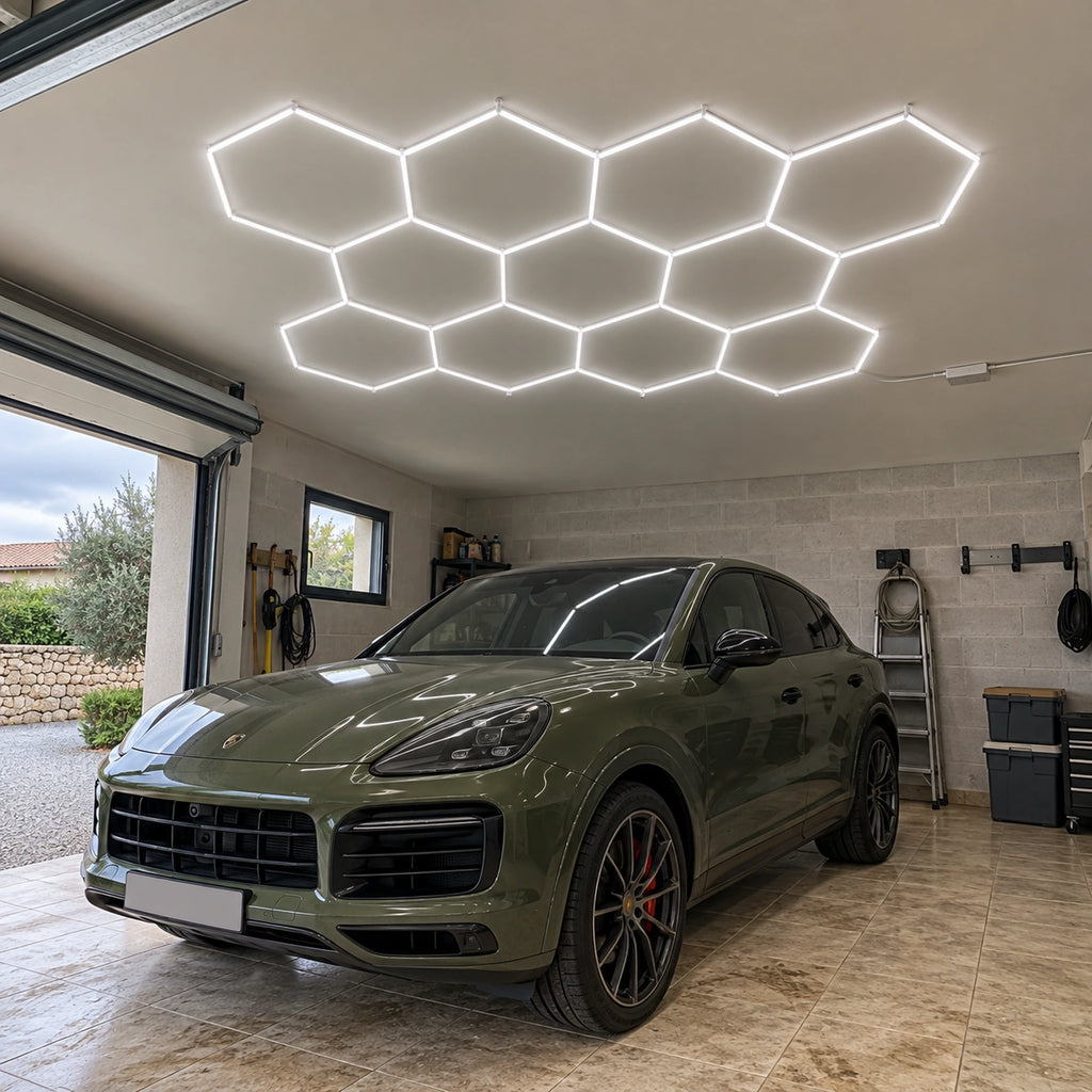 Mise en situation illustrative — Hexeli gsx-11-hexagones-330x241-3-couleurs — garage-01.