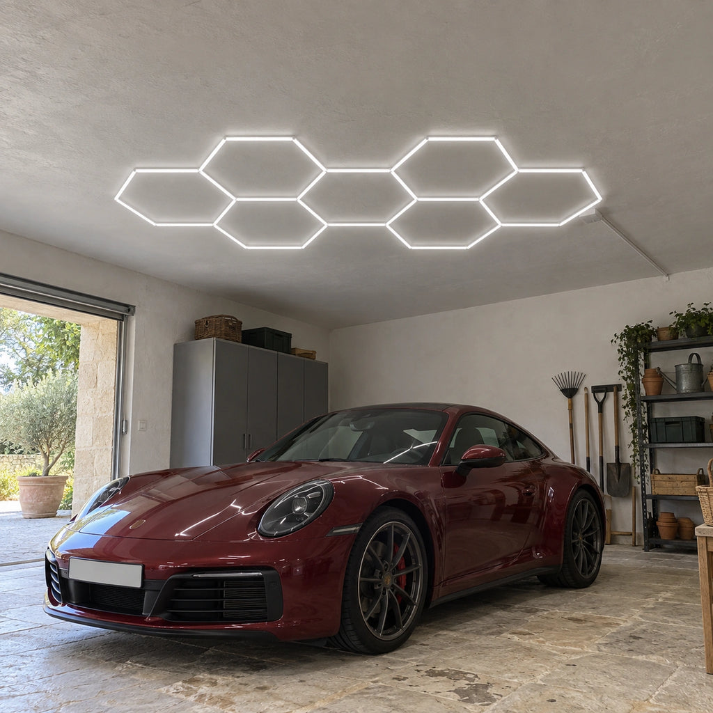 Mise en situation illustrative — Hexeli gsx-7-hexagones-390x170-3-couleurs — garage-01.