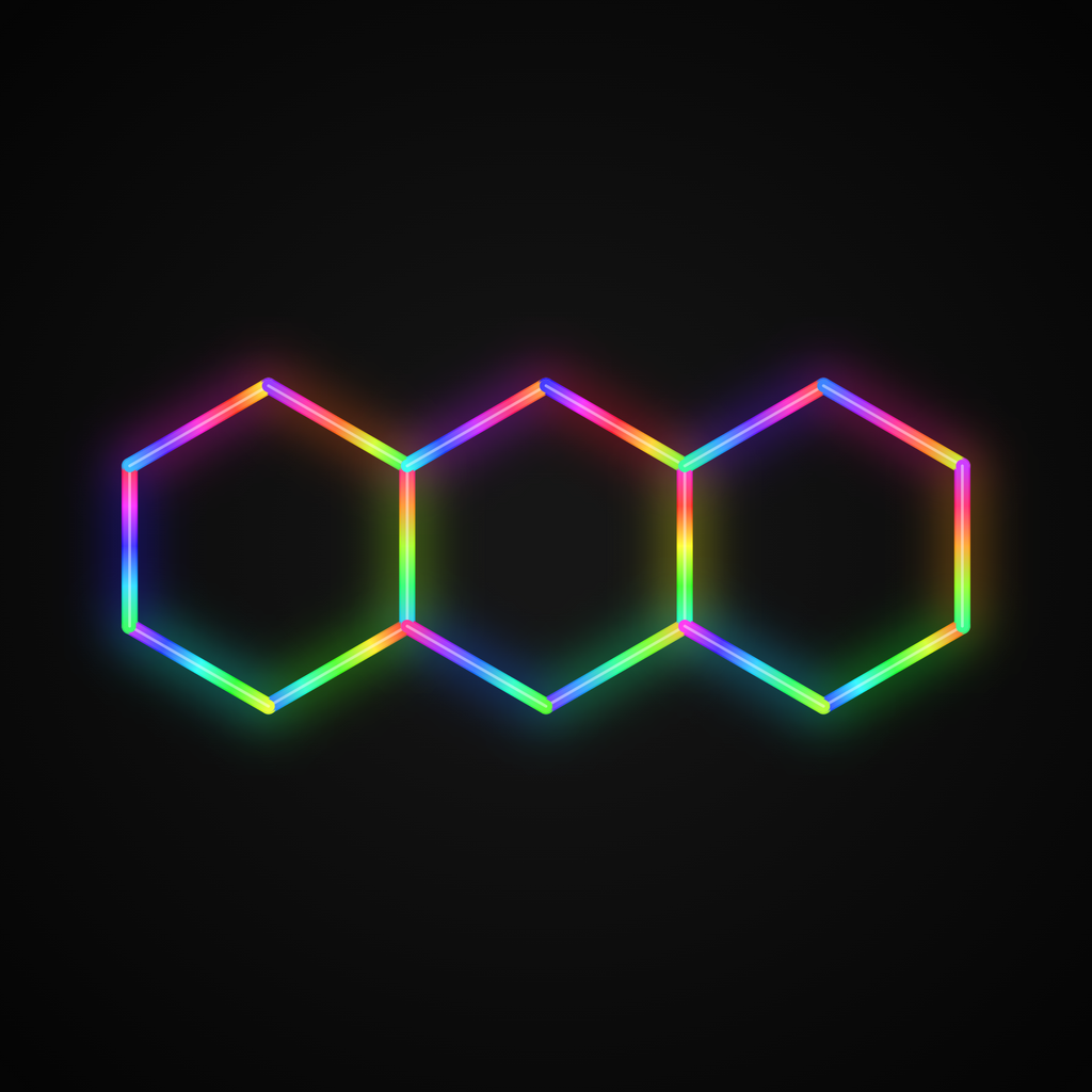 Kit LED 3 hexagones RGB en ligne Hexeli