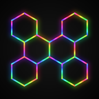 Kit LED 6 hexagones RGB en croix Hexeli